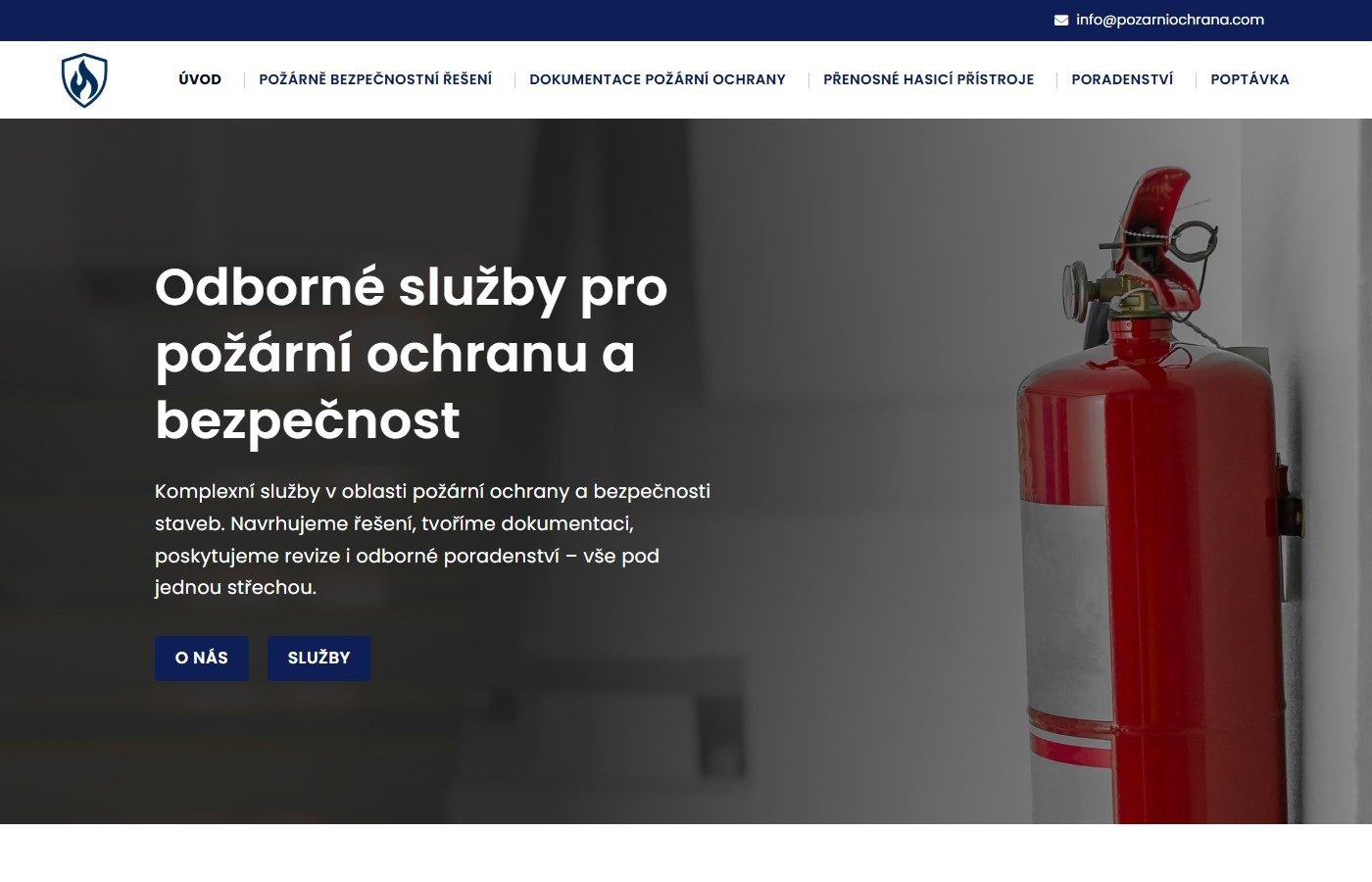 Požární ochrana — ukázka webu